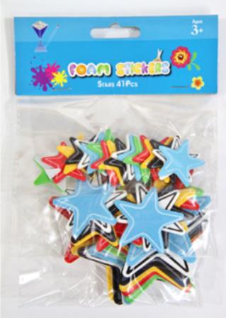 EVA/529 FOAM STICKERS STARS 41 PCS