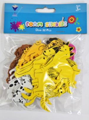 FOAM STICKERS DOG 32 PCS