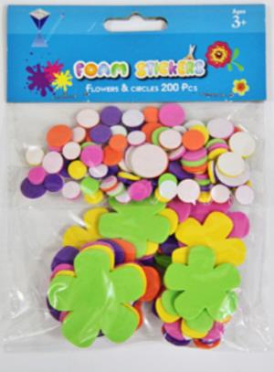FOAM HEART & CIRCLE 200 PCS