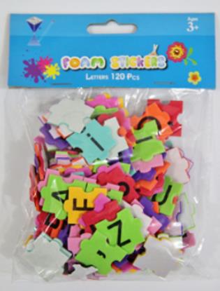FOAM STICKERS LETTERS PUZZLES 100 PCS