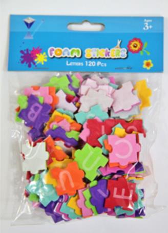 EVA/254 FOAM STICKERS PUZZLES 100 PCS