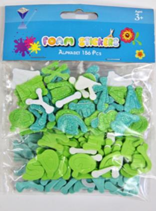 EVA/504 FOAM STICKERS APLHABET 156 PCS