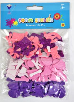EVA/505 FOAM STICKERS ALPHABET 156PCS