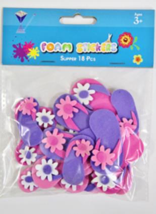 EVA/521 FOAM STICKERS SLIPPER 18 PCS