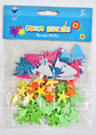EVA/518 FOAM STICKERS SEA LIFE 75PCS