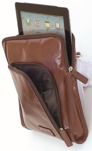 MUNARI SHIULDER BAG LIGHT LEATHER BROWN